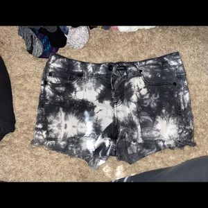 blackheart tie-dye shorts